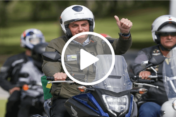 Bolsonaro estima 100 mil motos em motociata em SP: "As concessionárias lá, que alugam moto, não tem mais moto para alugar não."