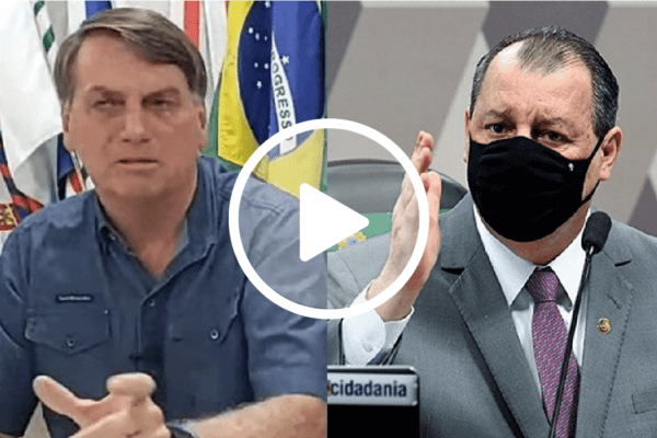 Bolsonaro: ‘A emenda que viabilizou a importação da Covaxin veio deles: Randolfe, irmão do Renan e do próprio Omar Aziz’