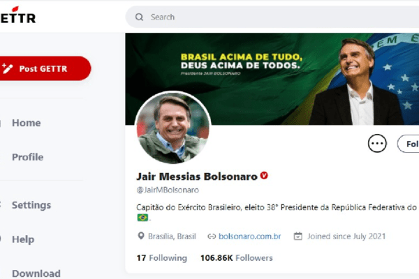 Jair Bolsonaro cria perfil no Gettr, rede social conservadora