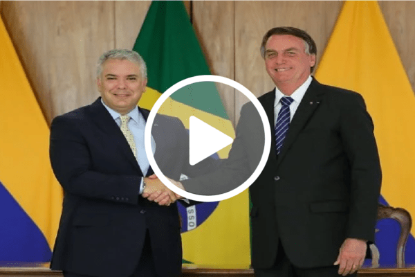Bolsonaro e Iván Duque prometem parceria por Amazônia, exportações e energia