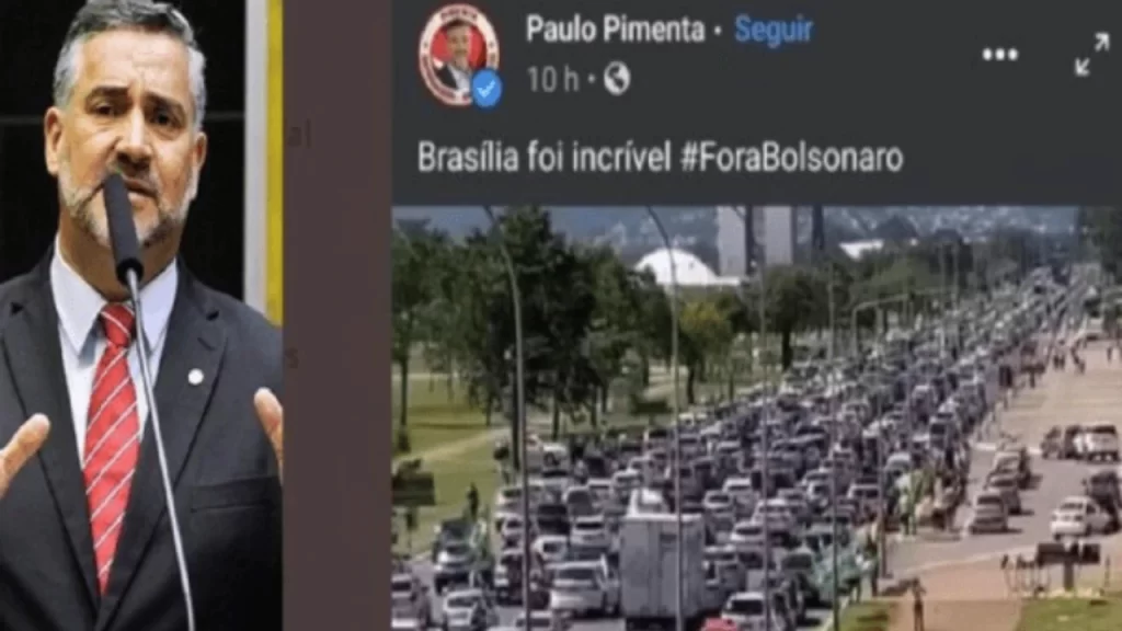 Deputado de extrema esquerda divulga vídeo de carreata de apoiadores de Bolsonaro como se fosse contra, mas é desmascarado
